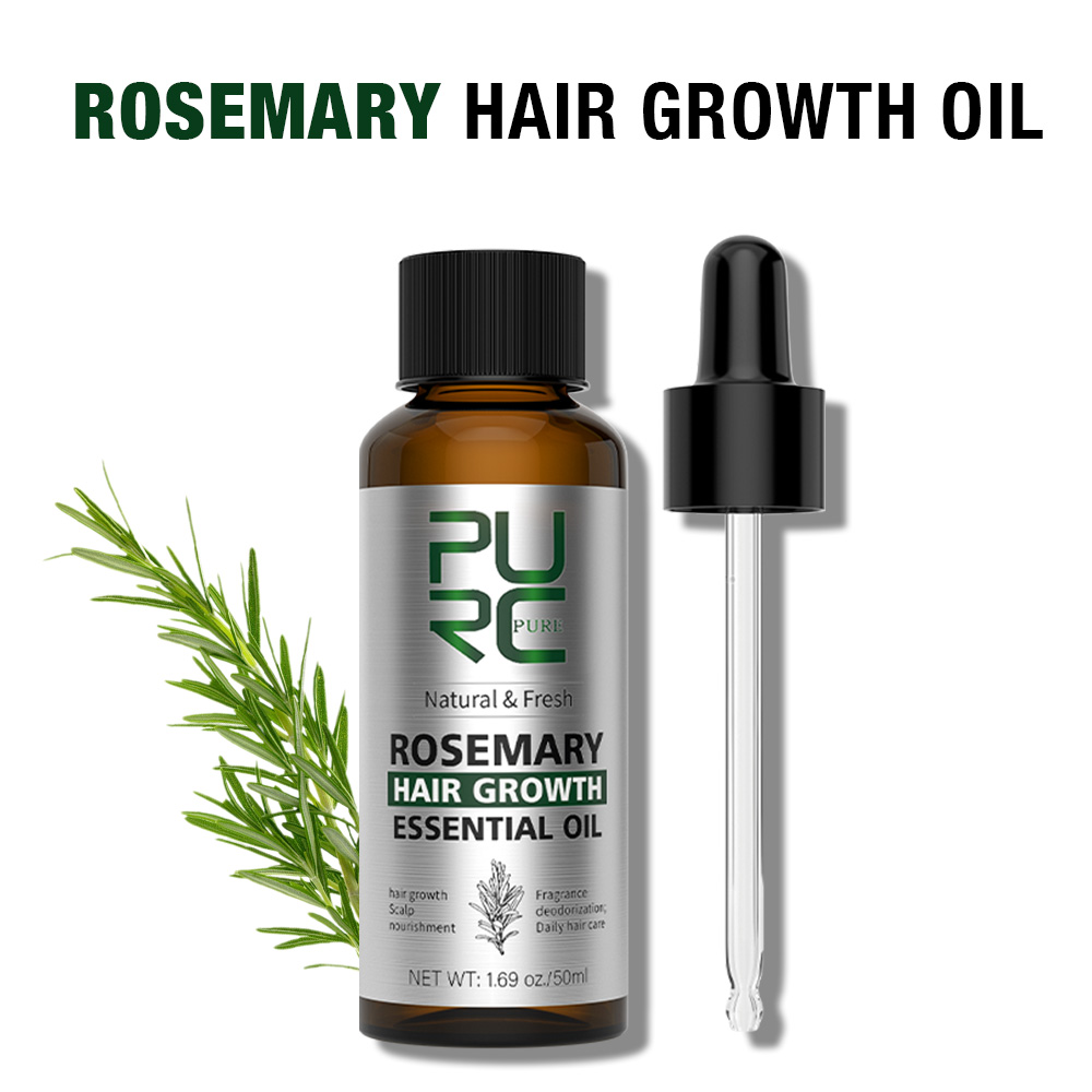 Hair Care Essence Oil - PURC น้ํามันโรสแมรี่สําหรับผมผู้ชายผู้หญิงหนังศีรษะ Anti Hair Loss Essential