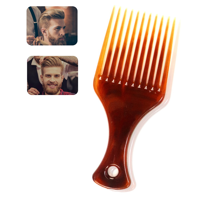 Afro Pick Comb - แปรงฟันกว้างหวีส้อมหวีใส่ผมหวีหวีพลาสติกสําหรับ CURLY Afro ผมจัดแต่งทรงผมเครื่องมือสําหรับผู้หญิงผู้ชาย