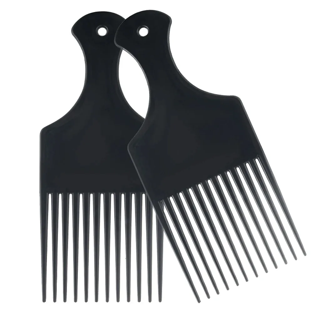 Afro Pick Comb - หวี Afro Pick สำหรับผมชาวแอฟริกันอเมริกัน หวีซี่กว้างสำหรับแก้ผมพันกัน หวีจัดแต่งทรงผมสำหรับผมหยิก