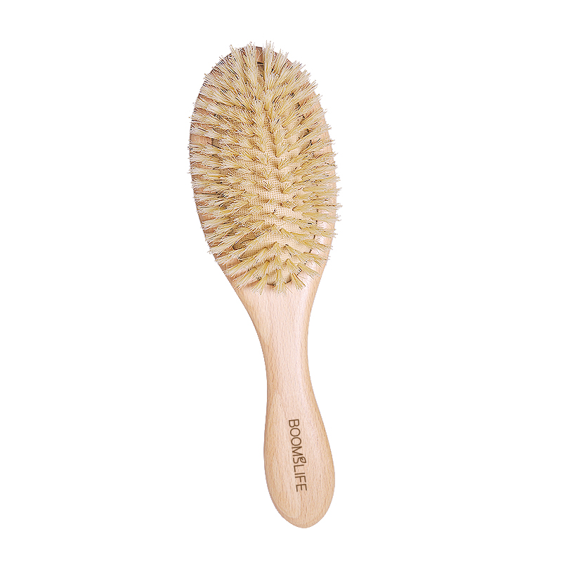 Hair Care Names - แปรงผมขนหมูป่าแบบนุ่ม แปรงไม้สำหรับผู้หญิง ช่วยสางผมไม่พันกัน นวดหนังศีรษะ สำหรับผมหยิก ผมหนา