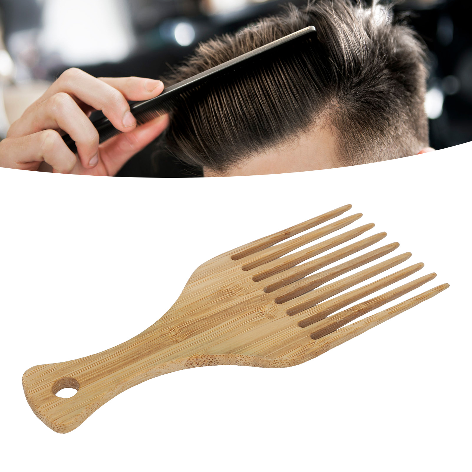 Afro Pick Comb - หวีผมแบบแอฟโฟรหวีซี่หวีซี่ผมแบบหวีซี่หวีซี่จัดแต่งทรงผมแบบถักเปียสำหรับร้านทำผม