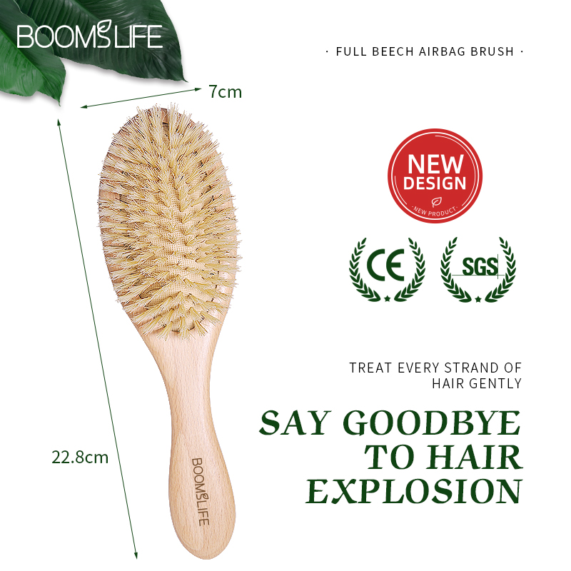 แปรงผมขนหมูป่าแบบนุ่ม แปรงไม้ส - Hair Care Names บทวิจารณ์และราคา