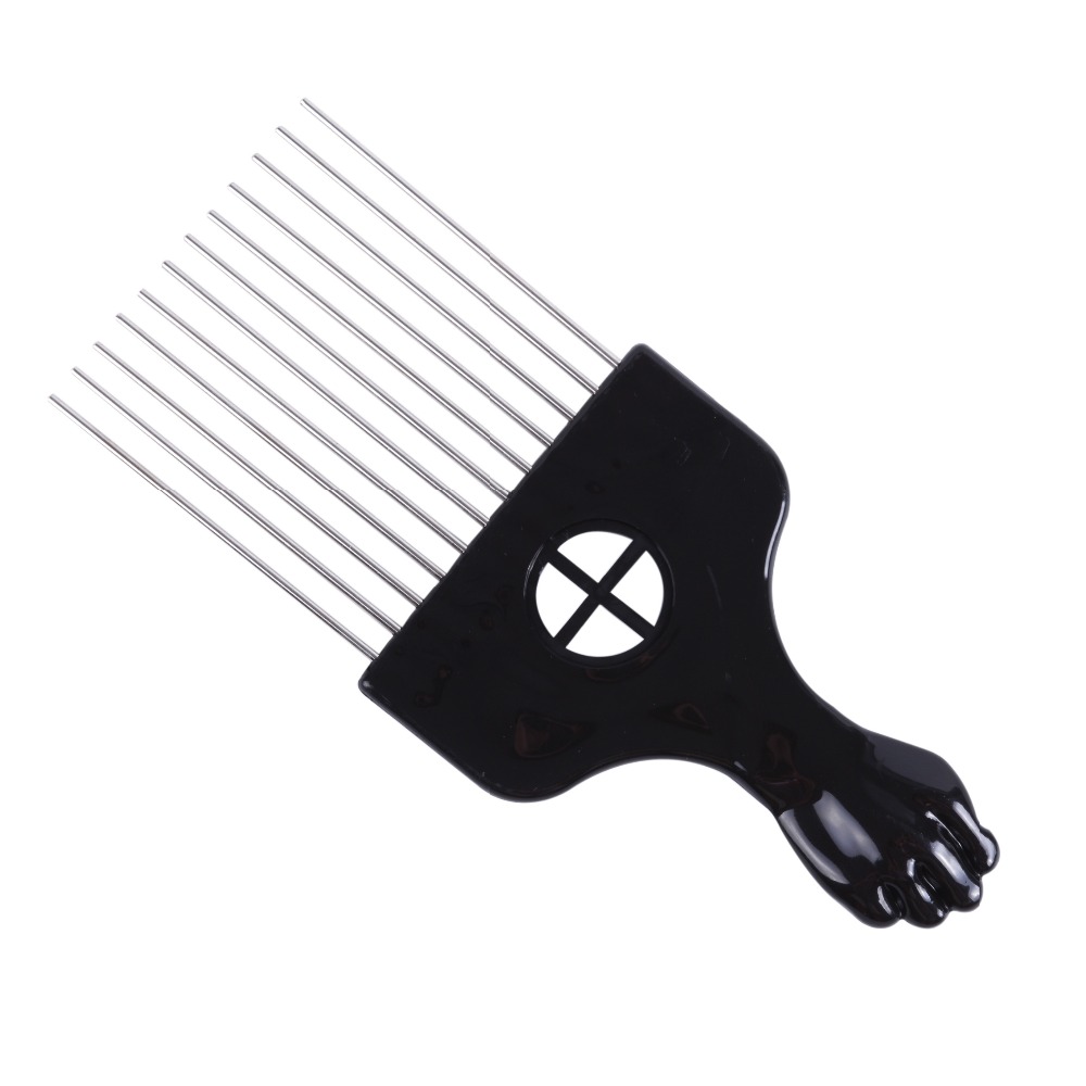 Salonใช้โลหะสีดำแอฟริกันอเมริก - Afro Pick Comb บทวิจารณ์และราคา