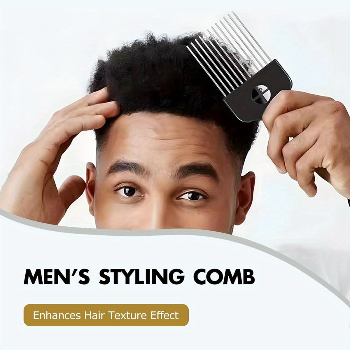 1 ชิ้นสแตนเลส Afro Hair Pick ช - Afro Pick Comb บทวิจารณ์และราคา
