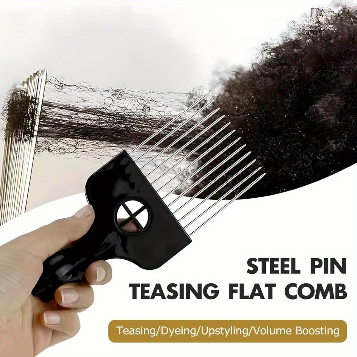 1 ชิ้นสแตนเลส Afro Hair Pick ช - Afro Pick Comb บทวิจารณ์และราคา