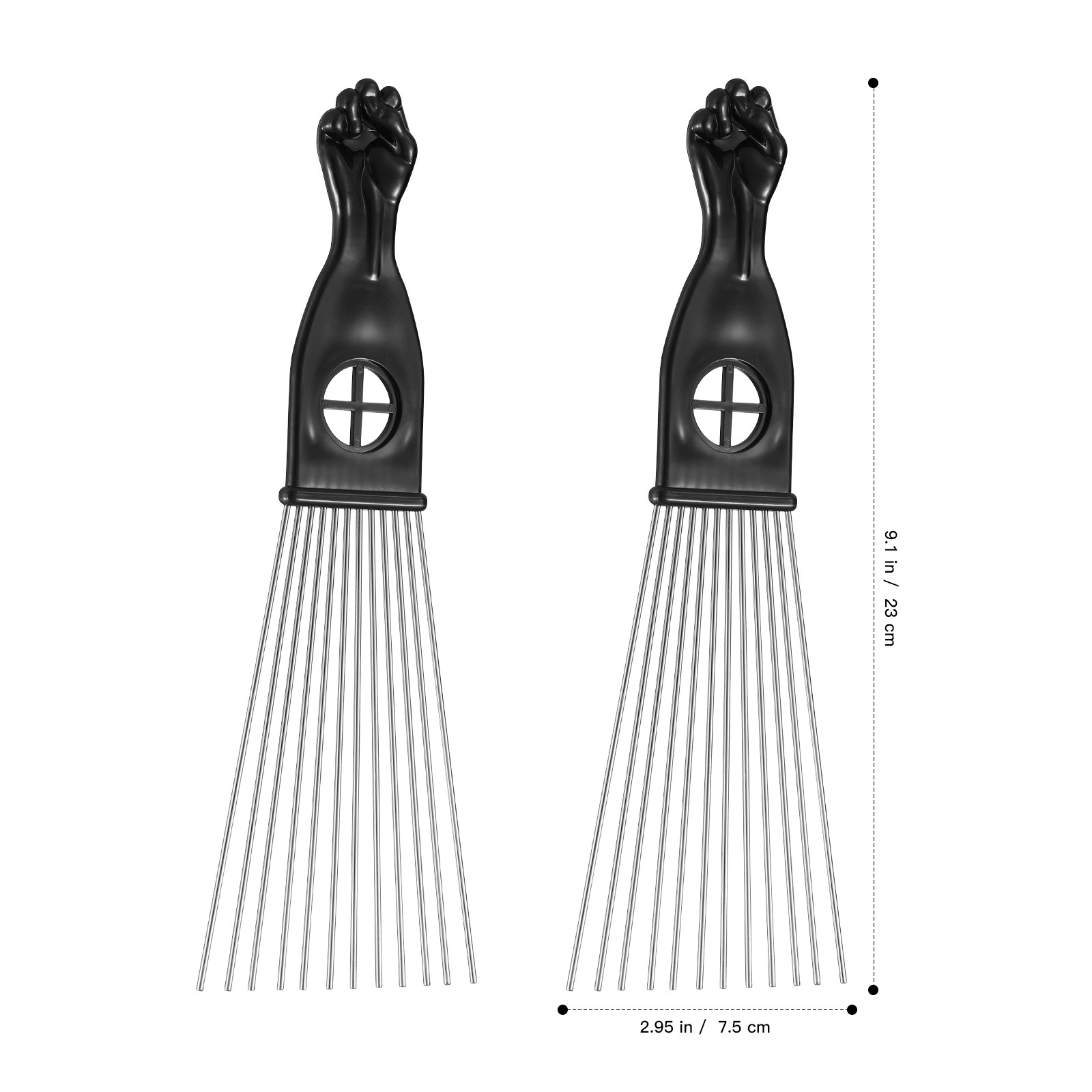 หวีสแตนเลส 2 ชิ้น พร้อมด้ามจับ - Afro Pick Comb บทวิจารณ์และราคา